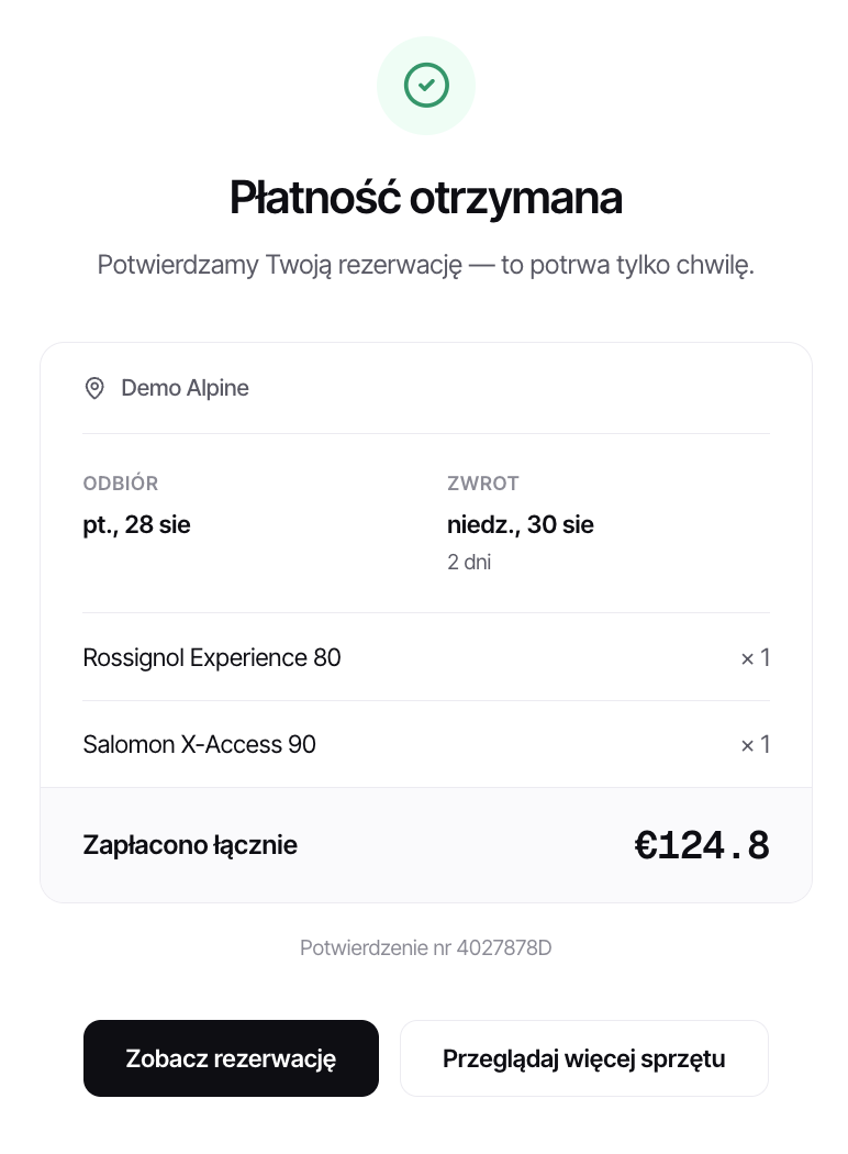 Podsumowanie kaucji zablokowanej na karcie